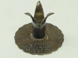(refCM) Antique N.F.M-S 1955 L.F, Lundt 21 Candle Holder Military Vigil German - Picture 1 of 5