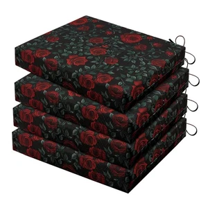 Juego de 4 Cojines para Silla de Exterior, Resistente al Agua 18.5"x16"x3" (Paquete de 4) Rosa - Imagen 1 de 7