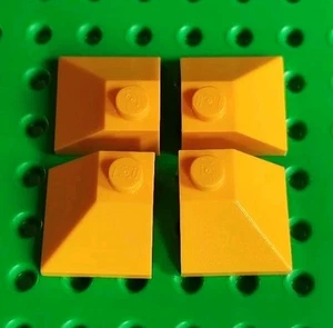 LEGO Yellow Slope 3045 Double Convex Corner 2x2 x4 Piece Outer Roof Brick Bundle - Picture 1 of 1