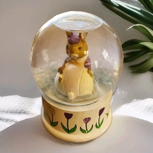 John Jonik Enesco Ostern 🎶 MUSIKALISCHE SCHNEEKUGEL Here Comes Peter Cottontail🎶 Vintage - Bild 1 von 7