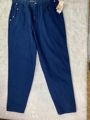 Pantalones de mezclilla para mujer L A azules talla 20 índigo tiro alto tobillo cónico Foto 1 de 3