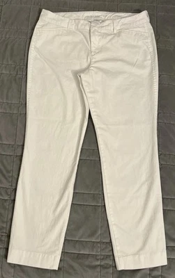Pantalones al tobillo ajustados de cintura alta Pixie Old Navy para mujer talla 12 regular Blanco elástico  Foto 1 de 4