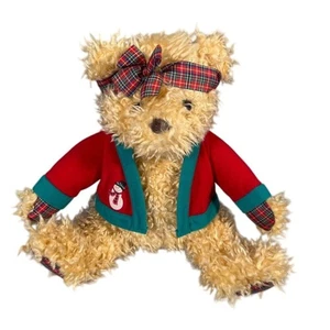 Hallmark Merrily Bear 10 Zoll Weihnachten Plüsch mit Schneemann Pullover - Bild 1 von 9