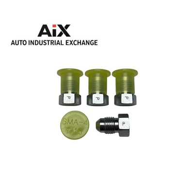 Lot of 4 Parker 4 PNTX-S Steel JIC 1/4” Male Flare Plug Triple-Lok Fittings - Image 1 of 3