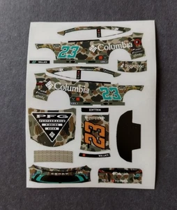 2025 Custom Bubba Wallace #23 PFG Columbia 1/64 Peel & Stick Decals - Picture 1 of 1