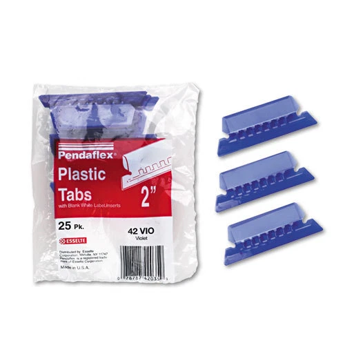 Esselte 42vio Plastic Hanging File Folder Tabs - 25 X Tab 5 Tab[s]/set