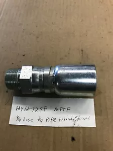 Parker Hydraulic Hy12-12SP swivel Hose fitting - Picture 1 of 3