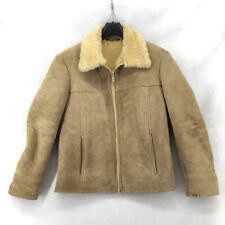 Knight Tailors LTD Virgin Wool Sherpa Lined Jacket Mens Size 40 Full Zip Coat