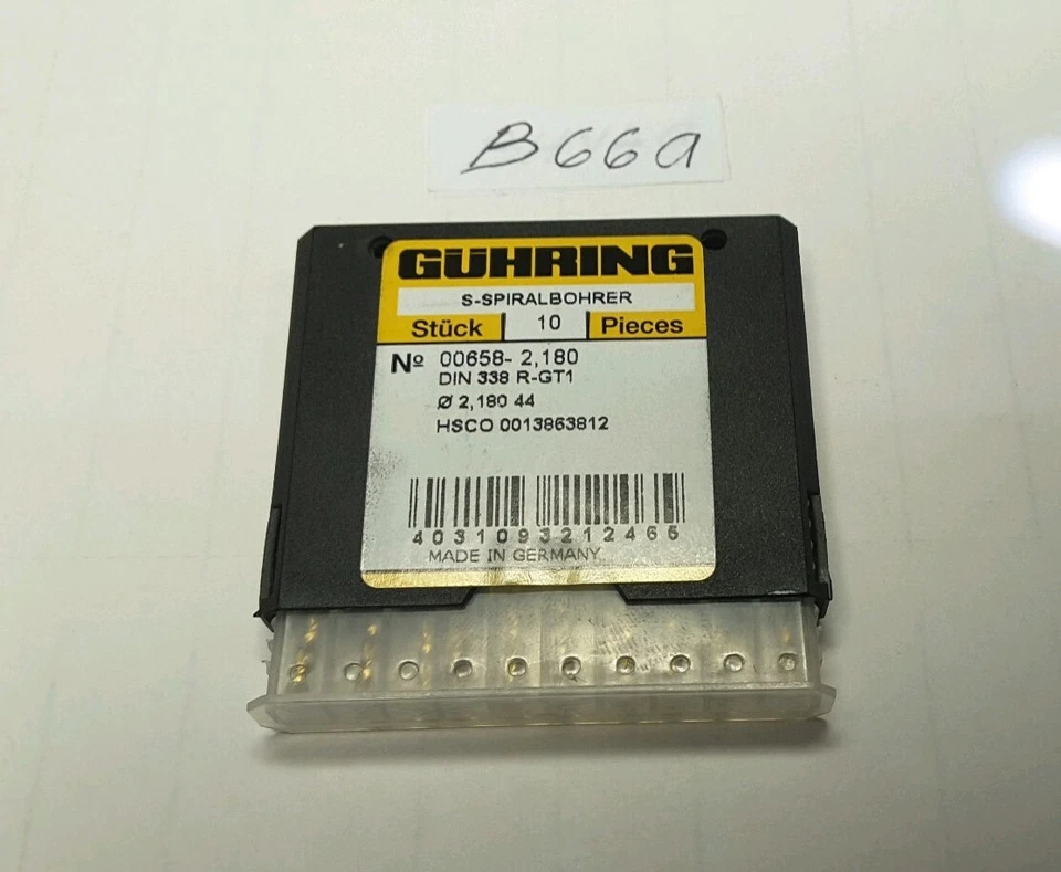 GUHRING 2.180 MM (#44) HSCO ESTAÑO 2 FLAUTAS JOBBER LONGITUD TALADROS 10 PIEZAS  Foto 1 de 1