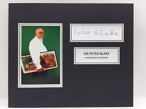 RARE Sir Peter Blake Signed Photo Display + COA SGT PEPPERS BEATLES SASIGNED - Foto 1 di 5