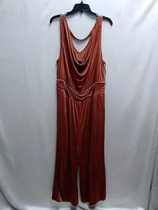 MAEVE Anthropologie Copper Rust Enchantment Jumpsuit Wide Leg - Size 1X - Picture 1 of 4
