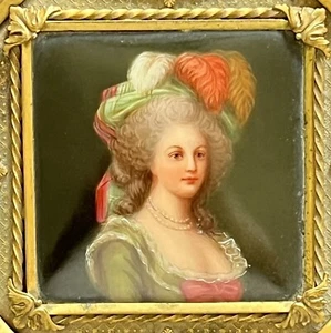 19th Century Queen Marie Antoinette Painting on Porcelain (Original Miniature) - Picture 1 of 14