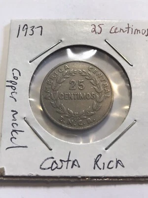 1937 Costa Rica 25 Cent - Image 1 of 2