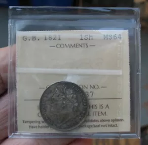 Antique ICCS Certified Great Britain 1821 One Shilling, MS 64 - Picture 1 of 5