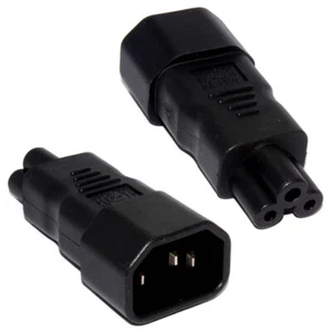 3 Polig IEC Wasserkocher Sockel C14 Zu Kleeblatt Stecker C5 Stromleitung Adapter - Bild 1 von 12