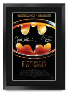 Póster A3 enmarcado autógrafo preimpreso de Batman regalo para un fan de Michael Keaton - Imagen 1 de 7