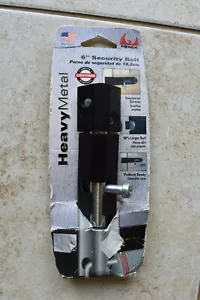 New Fenix Heavy Metal Black 6" Security Bolt Residential Commercial Free Ship - Picture 1 of 3