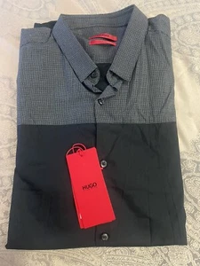 Camisa Hugo Boss Erhart Dos Tonos Talla L Nueva Con Etiquetas - Imagen 1 de 11