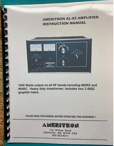 Ameritron AL-82 Betriebs- & Bedienungsanleitung hochwertig, Kunststoffabdeckungen - Bild 1 von 1