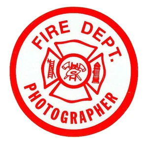 FOTOGRAF - FEUERWEHR REFLEKTIERENDER 2 1/2" AUFKLEBER - Feuerwehr Fotograf Aufkleber - Bild 1 von 1