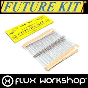 Future Kit 100pcs Metal Film Resistors 5% 1/8 1/4 1/2W Components Flux Workshop - Picture 1 of 1