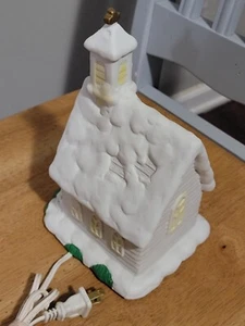 Vintage Porcelain Lighted Church Christmas Around The World Free Shipping Rare - Picture 1 of 3