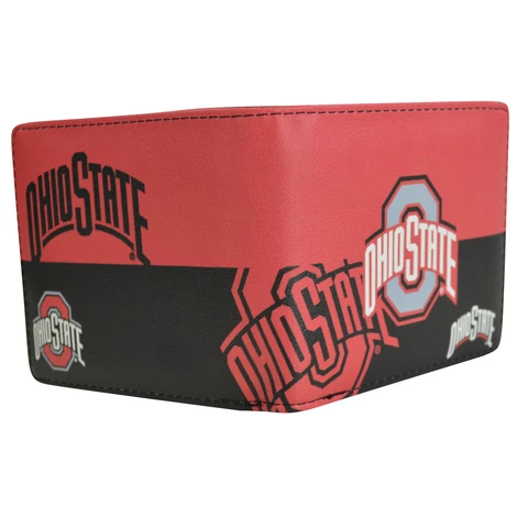 New Synthetic Leather Graphic Logo Bi-Fold Wallet - NCAA Ohio State Buckeyes Cover