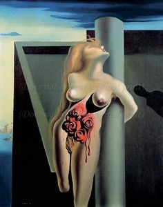 SALVADOR DALI Surrealism Art Poster or Rolled Canvas Print "The Bleeding Roses" - Picture 1 of 1
