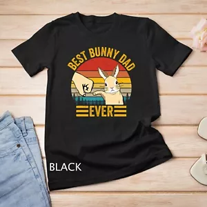 Camiseta unisex Best Bunny Dad Ever Vintage Rabbit Lover Padre Mascota Conejo para Hombres - Imagen 1 de 15