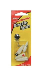 Johnson Beetle Spin Fishing Lure, 1/32 Oz, White/Black /Red Eye, 1 Hook/4 Bodies - Picture 1 of 1