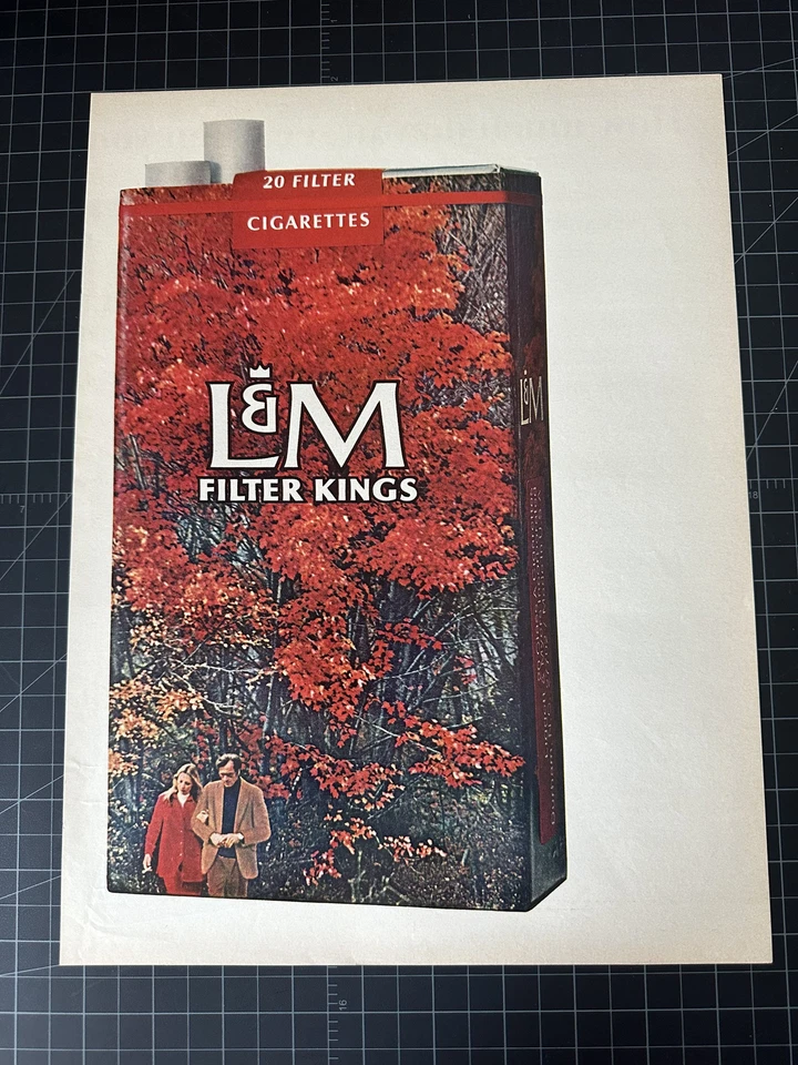 Anuncio impreso vintage de cigarrillos L&M años 60 Foto 1 de 1