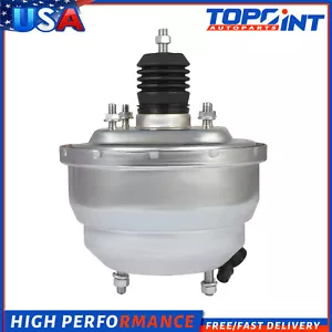 Chrome 8"Dual Universal For Buick Chevrolet Pontiac Power Brake Booster Hot Rod - Picture 1 of 5