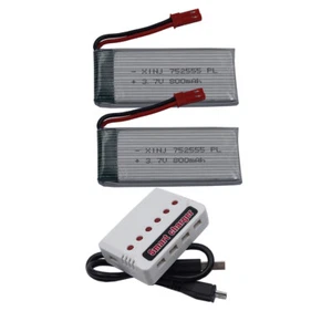 3.7V 800mAh 25C Li-Polymer Li Battery 752555 For H12C H12W RC126 F181 RC Drone - Picture 1 of 8