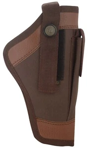 Handmade Unisex Brown Leather 9mm Pistol Cover, Case Pack of 1 Pcs. - Picture 1 of 4