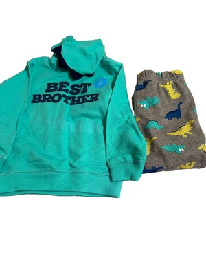 Conjunto de 2 piezas de dinosaurio verde azulado y gris Carters Infant Boys 24 meses Foto 1 de 4