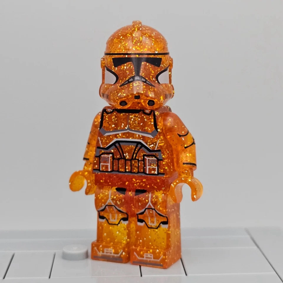 LEGO Star Wars GrandpaCloneCustoms GCC Orange Glitter Holo Clone Trooper NEW - Image 1 of 1