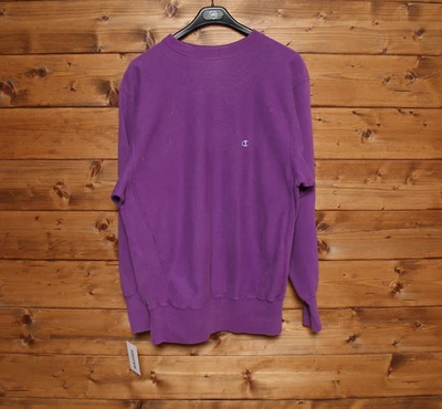 Sweat-Shirt Champion Reverse Wave Taille XL Utilisé (Sa2205) Violet Vintage Made - Photo 1/4