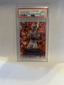 2024 Bowman U Sapphire Jaxson Dart Sapphire Selections Orange PSA 10 Gem Mint - Picture 1 of 2