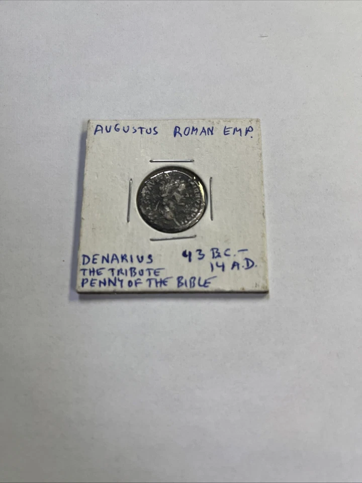 Roman Denarius coin from the time of Emperor Augustus - Image 1 of 2