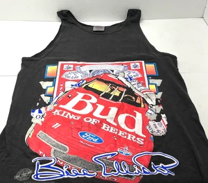 Camiseta sin mangas Bill Elliott Racing 1992 de colección mediana Nascar EE. UU. Bud King Of Beers - Imagen 1 de 9