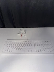 HP Keyboard 125 White Wired USB For PC Computer Laptop Works / Model : TPA-POO1K - Picture 1 of 8