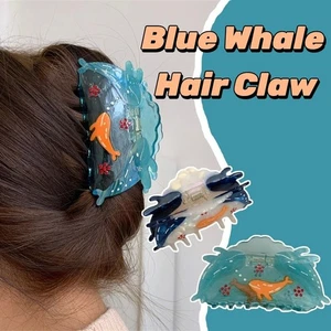 Hair Clip Blue Whale Hair Claw Shark Clip Acetic Acid Shark Clip Female - Picture 1 of 14