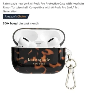 NEW Kate Spade New York Apple AirPods Pro 1st and 2nd Case w/Keychain - Picture 1 of 1