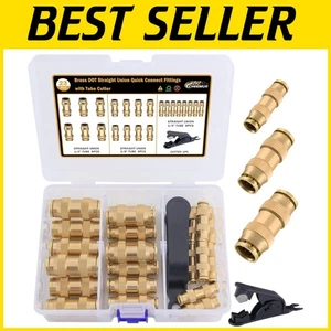 Efficient 23 PCS Brass Air Hose Fittings with Quick Connect for All Applications - Picture 1 of 9
