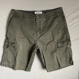 Quiksilver Cargo Shorts Mens W34 Green Utility Military Combat Field Heavy - Picture 1 of 8