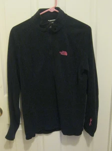 North Face Damen Größe L schwarz Fleece 1/4 Zip Pullover Breast Cancer Awareness - Bild 1 von 6