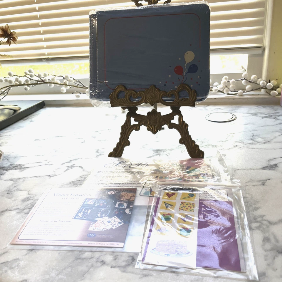 Álbum de celebración Creative Memories 5x7 azul con páginas blancas ¡globos y extras!! Foto 1 de 4