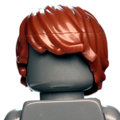 NEW LEGO - Figure Hair - Male - Tousled w/ Side Part Reddish Brown x1 - 5000023 - Image 1 of 2