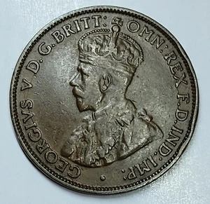 1923 Australian Half Penny aVF - Picture 1 of 2