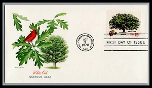 US FDC # 1766 15c Trees White Oak Fleetwood 1978, 9M752 - Picture 1 of 1